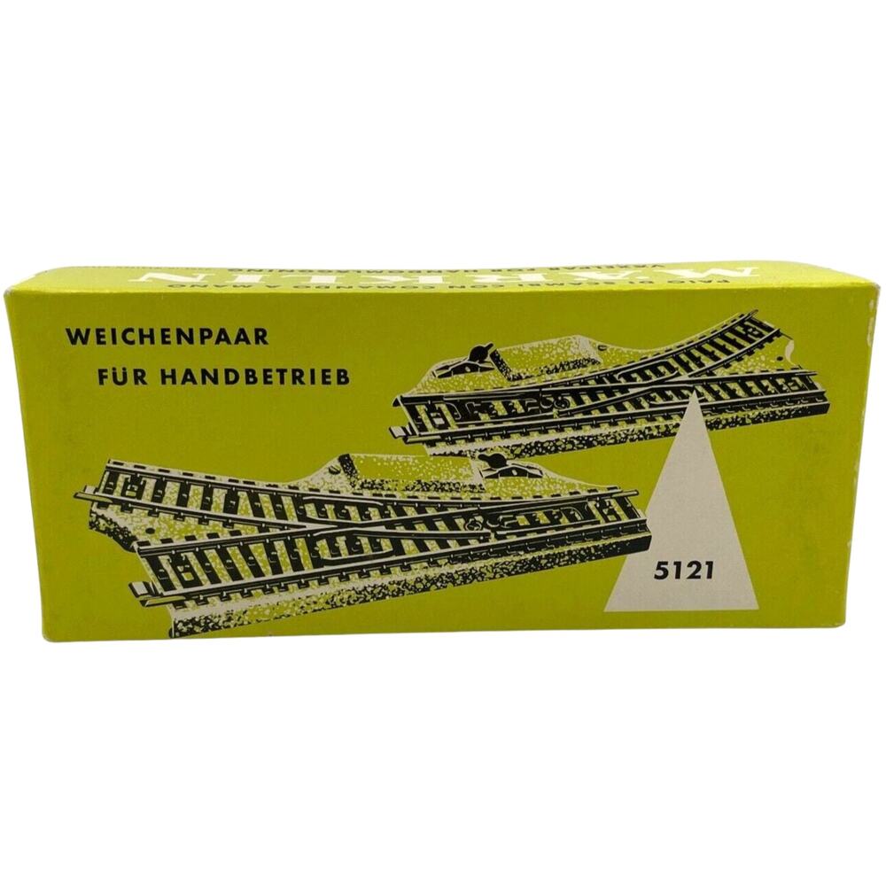 Märklin 5121 Pair of Points For Hand Lever Operation - EMPTY BOX ONLY - Nice